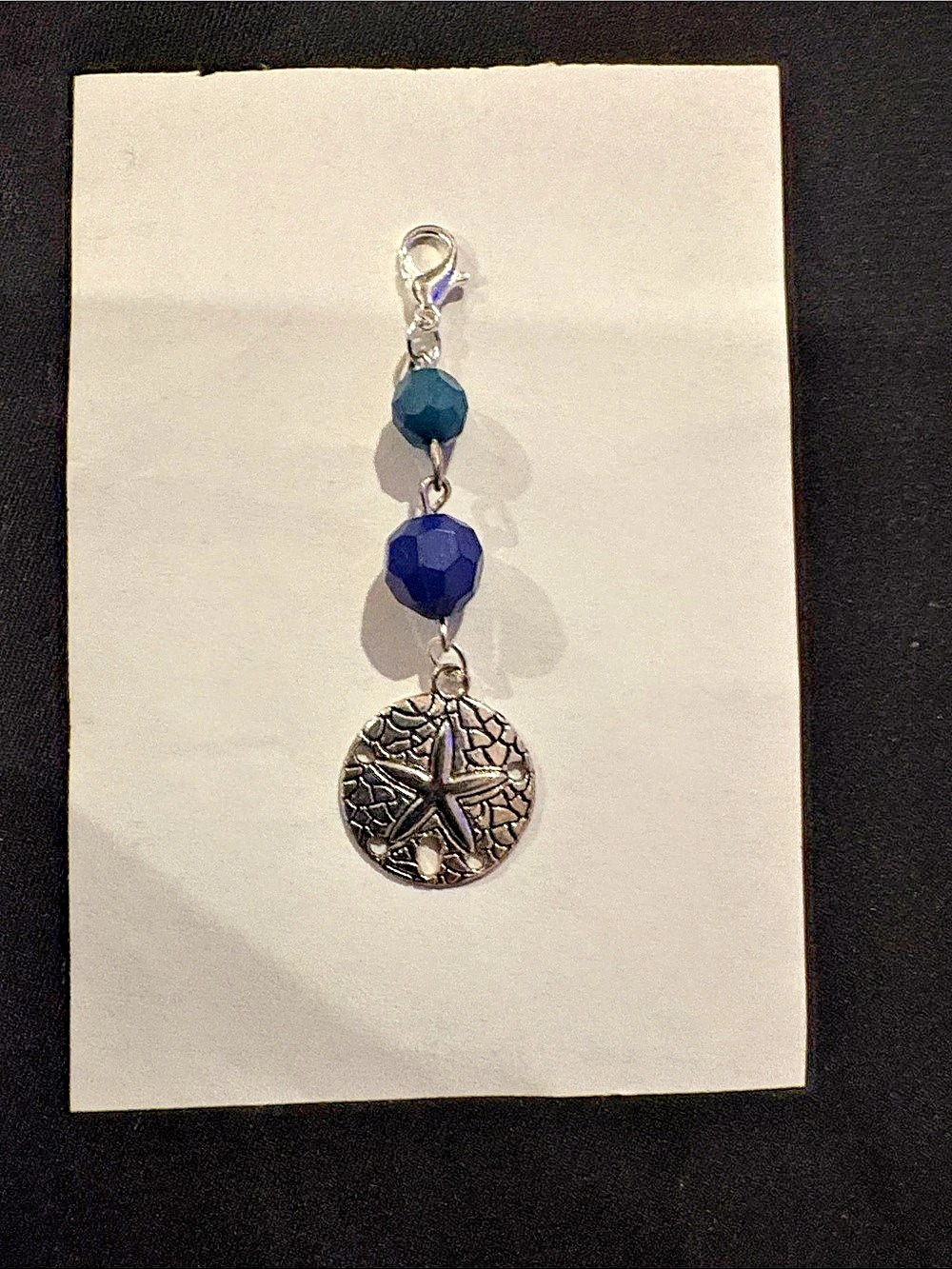 Blue Beaded Starfish Charm Bracelet